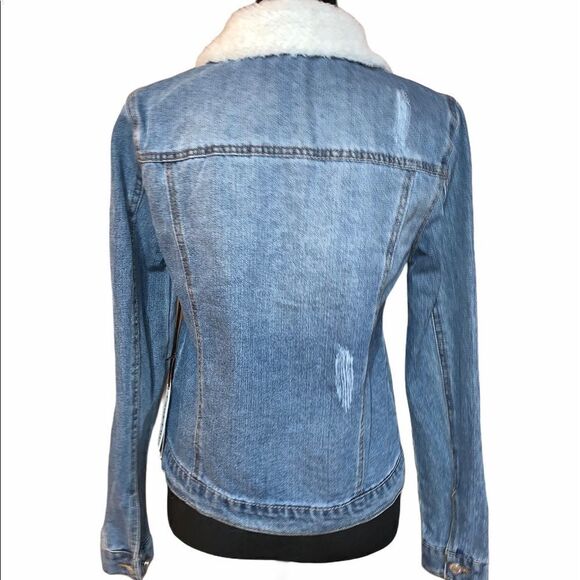 Ci Sono Juniors Distressed Denim Jacket - Picture 4 of 7